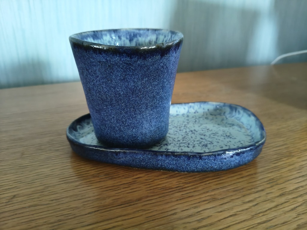 Beker (mat) met bordje