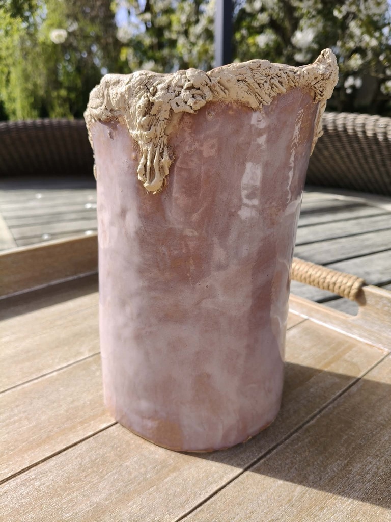 Keramieken vaas (roze)