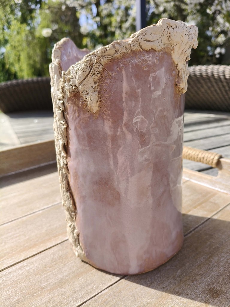 Keramieken vaas (roze)