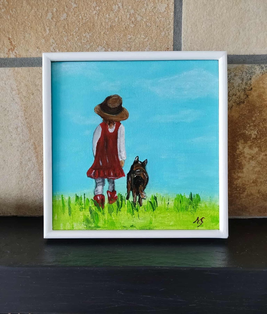 Meisje met hond 