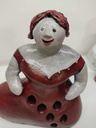 Mollige dame, rood 