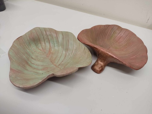 Set  2 decoratieve schaaltjes(blad)
