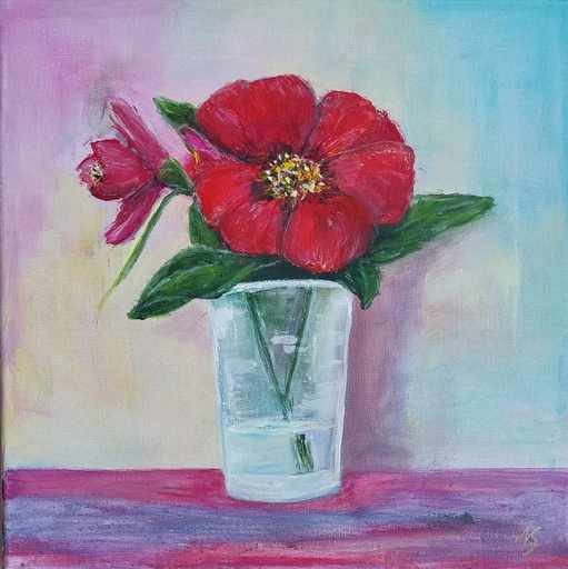 Bloem in glas 
