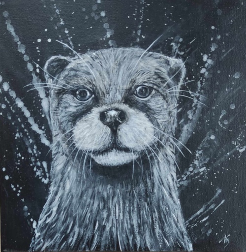 Otter zwart-wit 
